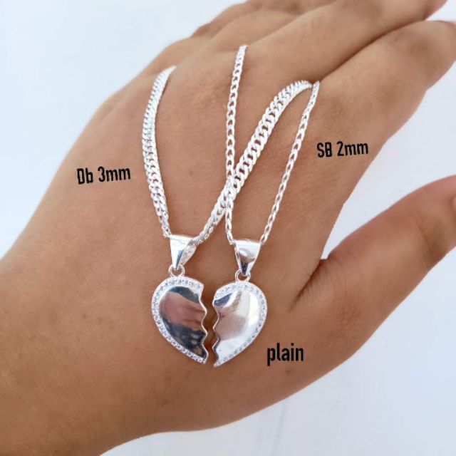 COUPLE NECKLACE ORIGINAL SILVER ITALY 925 Shopee Philippines