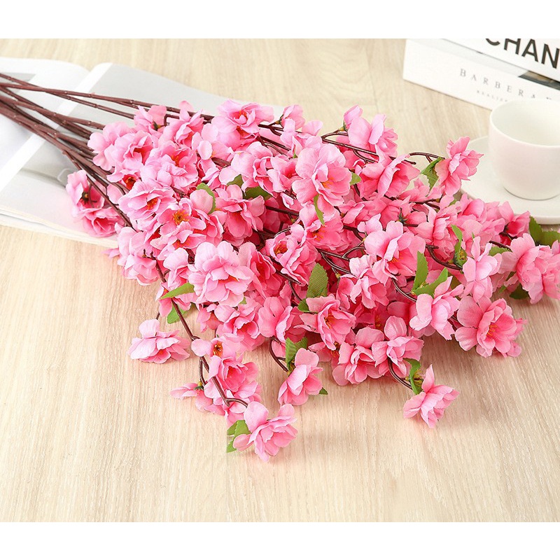 63cm Tall Fake Cherry Blossom Flowers Artificial, Decor Flower