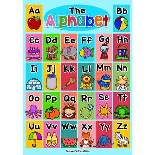 abcd chart for kids THE ALPHABET | EDUCATIONAL CHART ( A4 SIZE ...