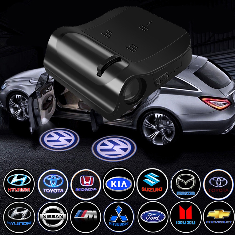 Universal LED Car Door Welcome Lights Car Logo Decoration Light ...