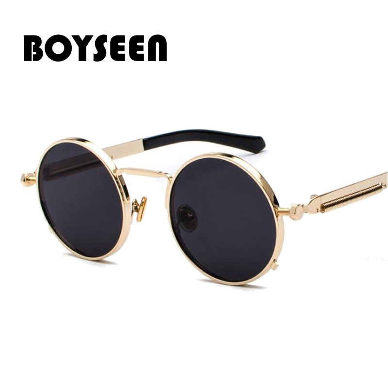 Wy Ting Round Circle Steampunk Sunglasses Men Women Vintage Retro Sunglass Uv400 Shopee 