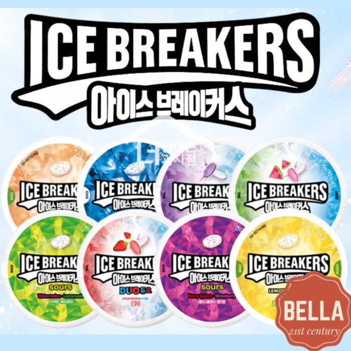 [Lotte] Ice Breakers Candy 6 Flavors (Strawberry, Watermelon, Grape, Berrysplash&Strawberry