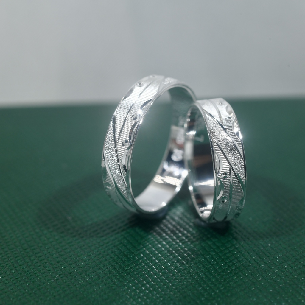 KS silver original 925 italy silver CP010 (couple ring) | Shopee ...