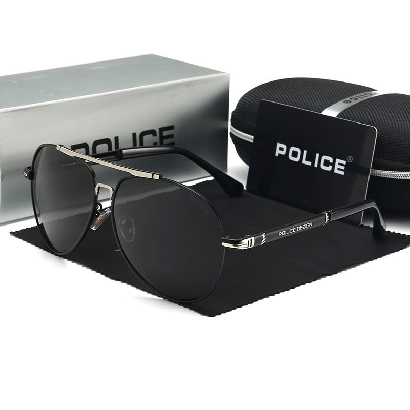POLICE Fashion Polarized Sunglasses Men Brand Designer Fishing