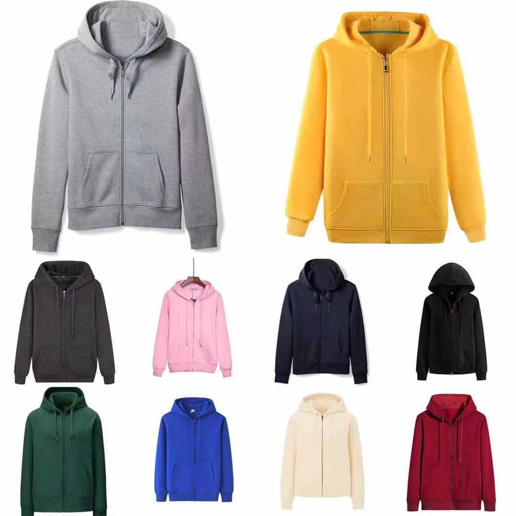 Good Quality Plain Jacket Hoodies for men and women Shopee Philippines