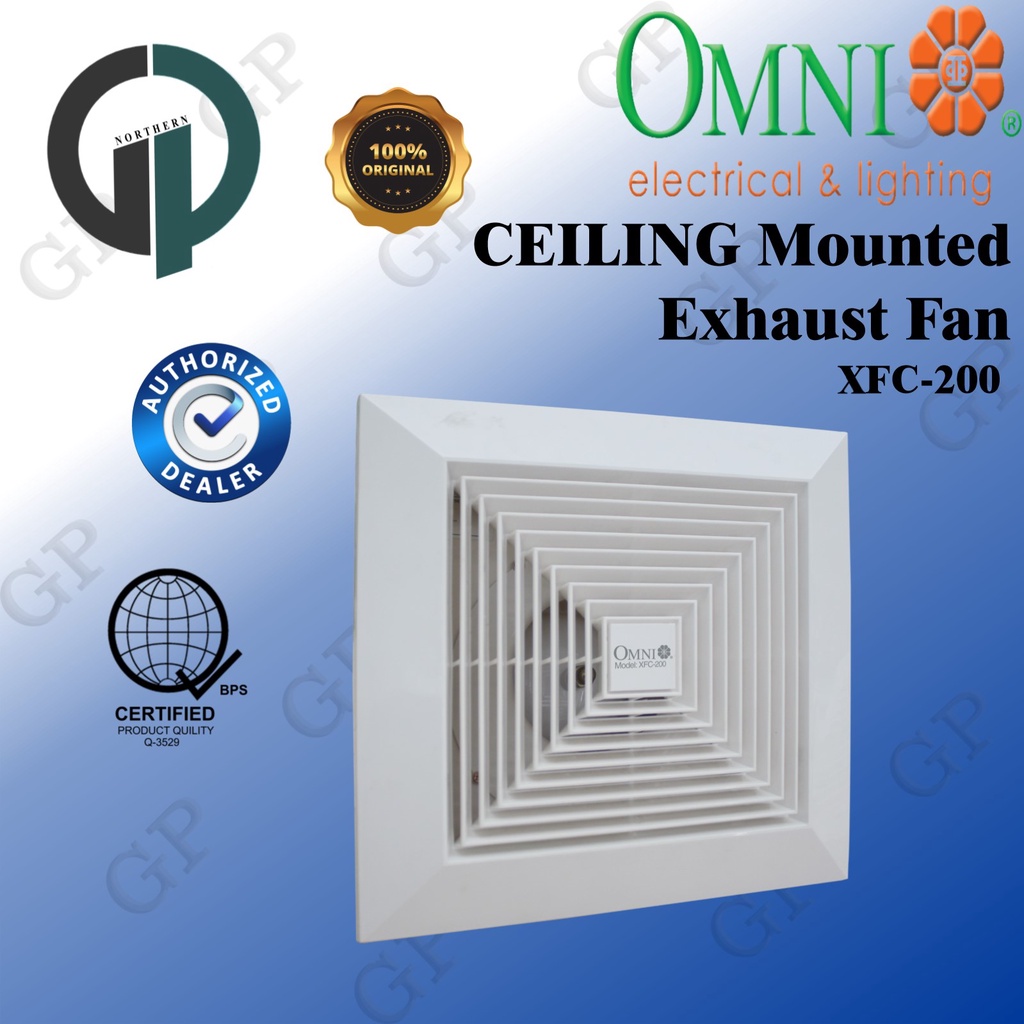 OMNI Ceiling Mounted Exhaust Fan 8 inches XFC200 GPNorthern