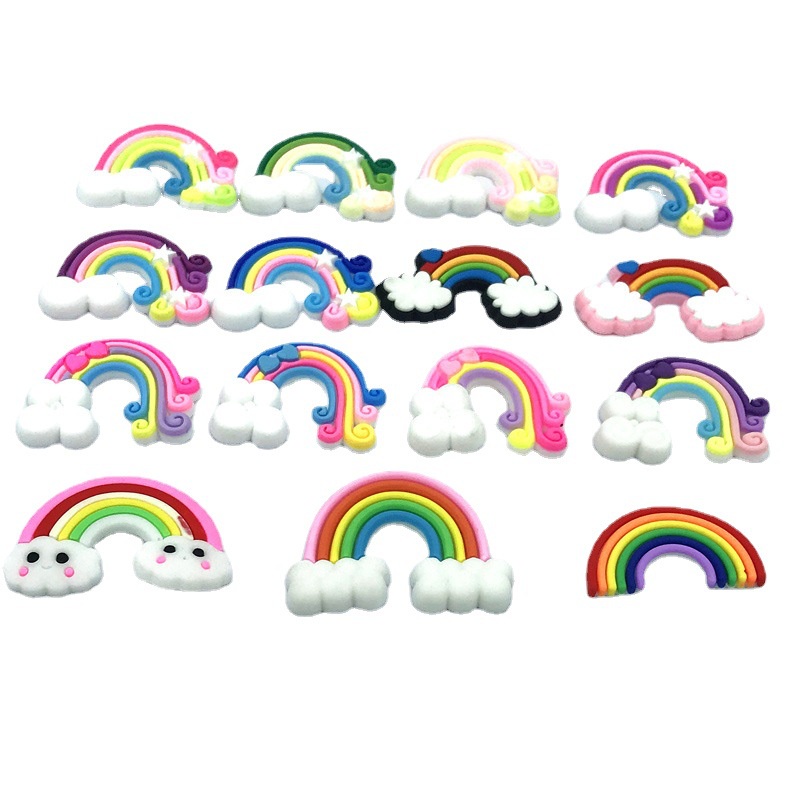 Shoe Charm Cute Rainbow Jibitz Croc Charms Cloud Croccs Jibbits Pins ...