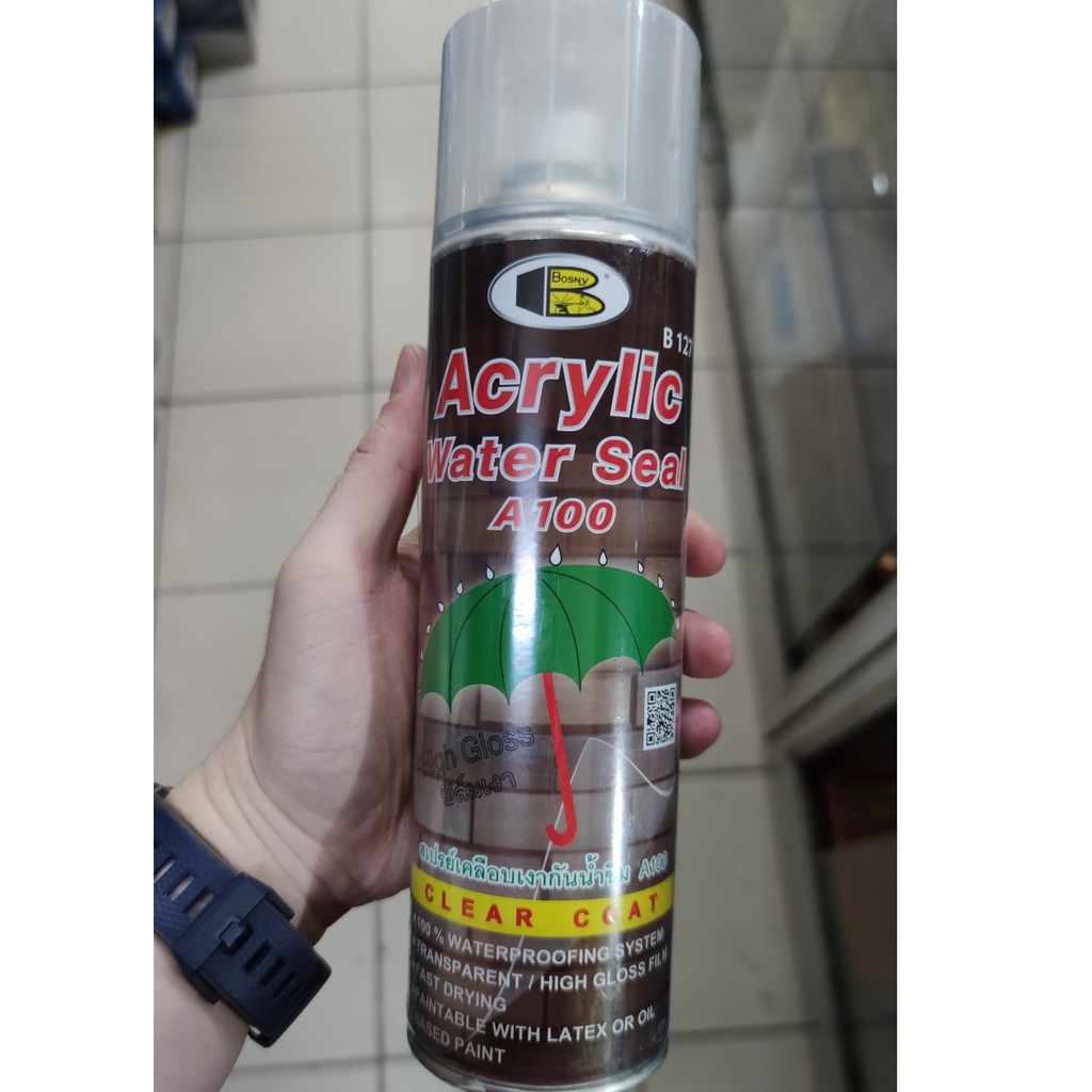 Bosny Acrylic Water Seal A Aerosol Type Clear Coat Waterproofing Shopee Philippines