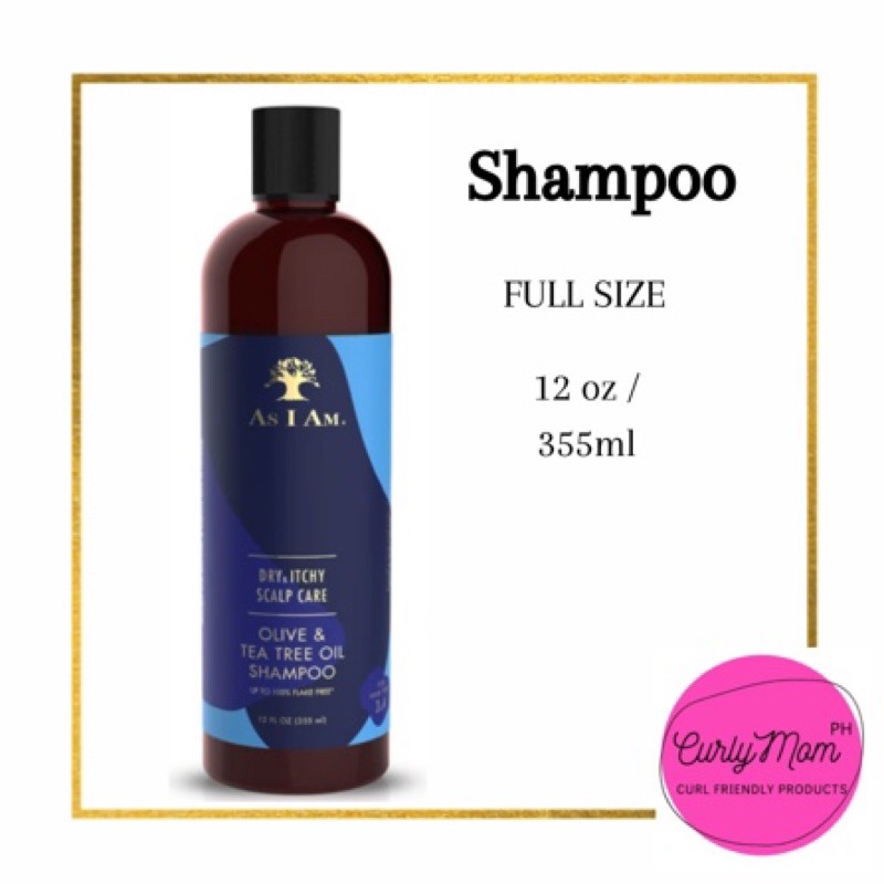 As I Am Dry & Itchy Scalp Care Shampoo with Zinc Pyrithione, Olive Oil