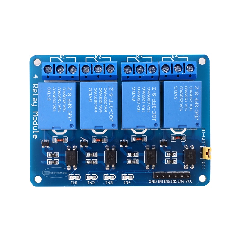 With Optocoupler Isolation 4-way Relay Module Microcontroller Extension ...