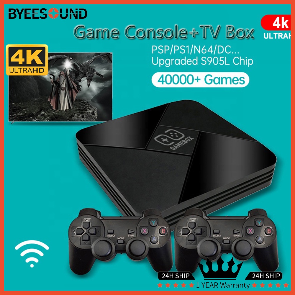 Video Game Console+Android TV Box GAME BOX 4K 10000+ Retro Classic Games  Family Computer Dual Contro | Shopee Philippines