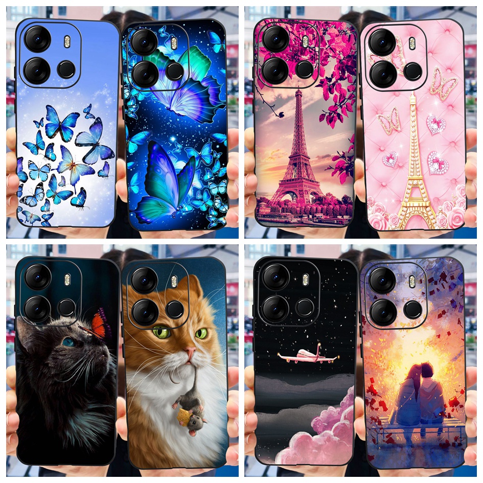 Tecno Spark Go 2023 Casing Silicone TPU Soft Butterfly Back Cover Tecno ...