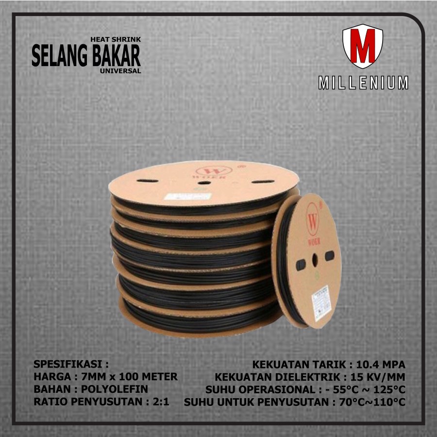 HITAM Fuel Hose/Heat Shrink Tube/Fuel Cable Sleeve/Cable Protector