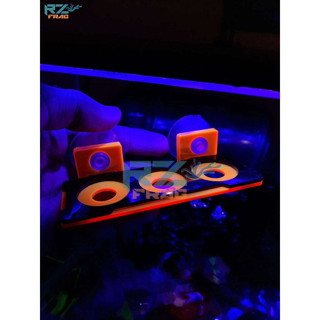 RZ FRAG Coral Frag Rack Base Orange Acrylic 4mm / Coral ReefTank Glow ...