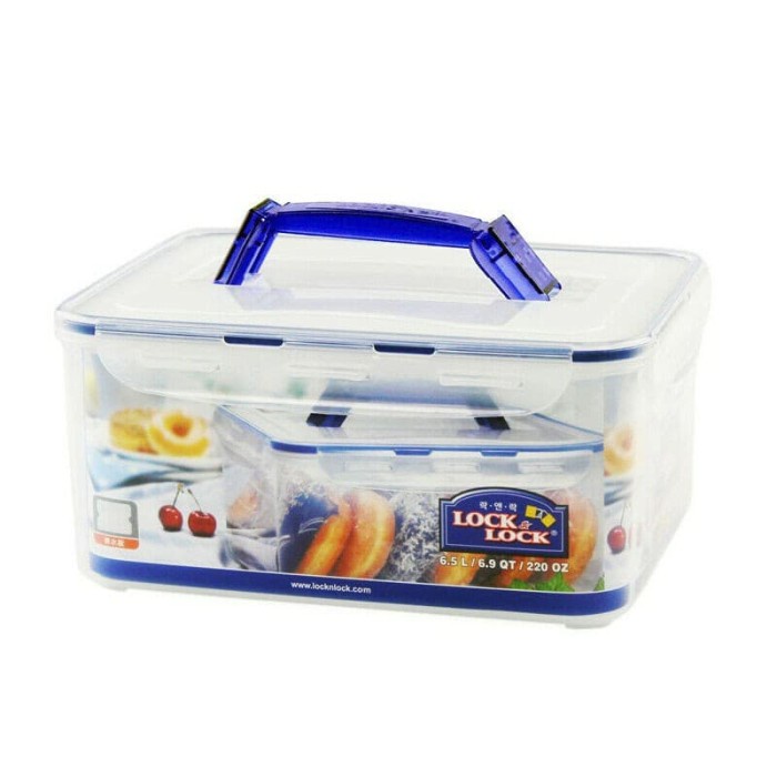 Lock N LOCK & HPL883 RECTANGULAR TALL CONTAINER 6.5L W/HANDLE(TRAY