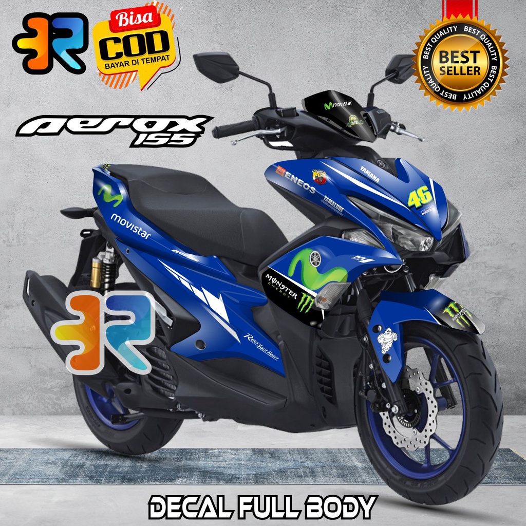 Aerox 155 Old Decal Full Body Sticker Movistar Design Variations ...
