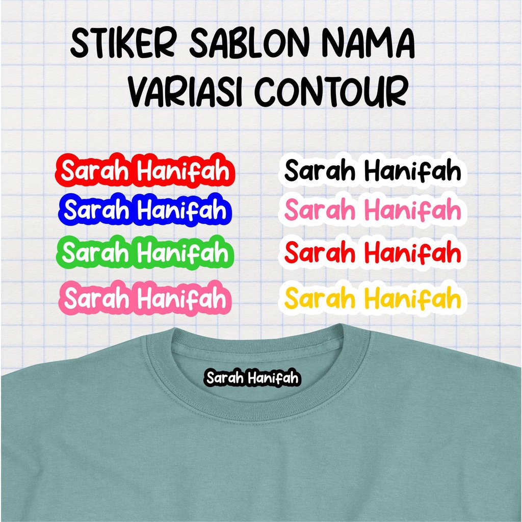 50Pcs Clothing Cloth Name Label Stickers Iron-on Screen Printed T ...