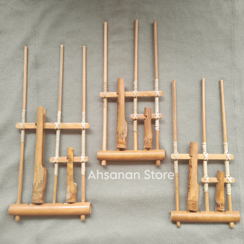 Bamboo Angklung a unique traditional musical instrument unit | Shopee ...