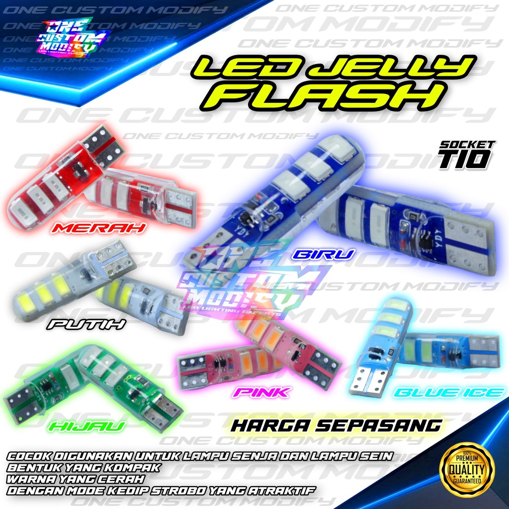 JELLY LED LIGHTS FLASHING TURN SIGNAL CABIN SIGN T10 PAIR OF FLASHING ...