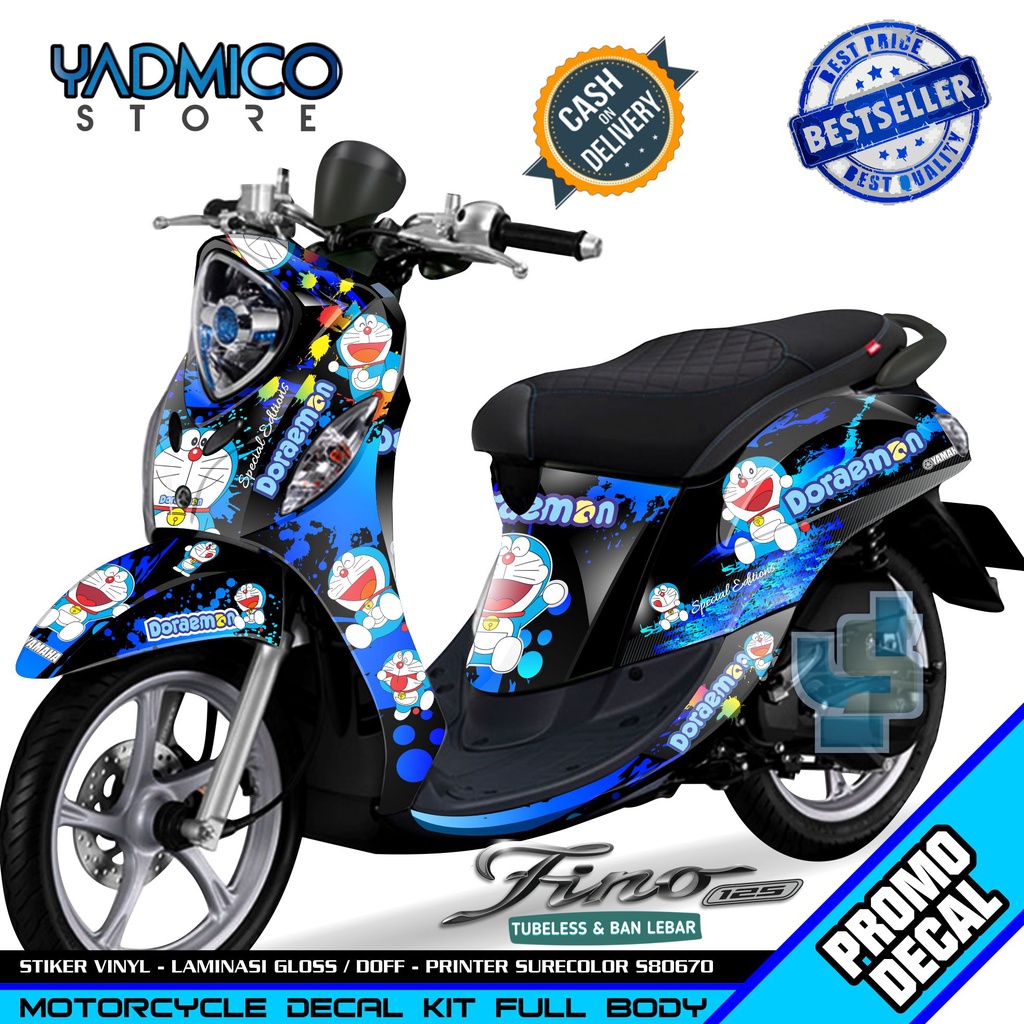 Fino 125 Full Body Decal - Fino 125 Full Body Motorcycle Sticker - Fino ...