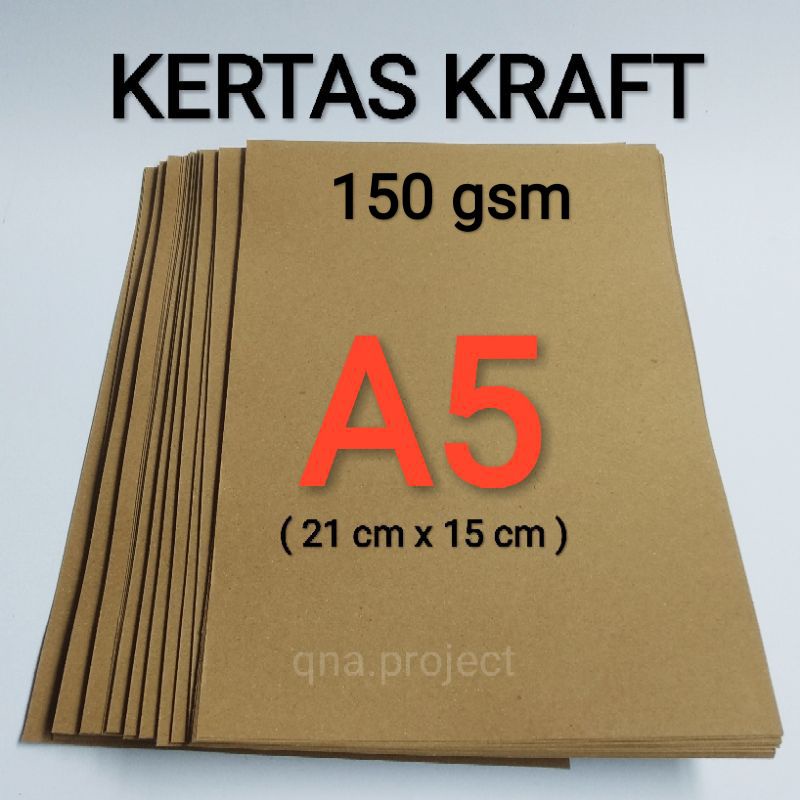 Kraft Paper A5 150 gsm | Samson A5 KETAS |Samson Paper 150 gsm | Brown ...