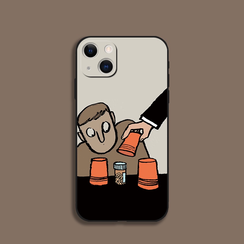 Creative Spoof illustration Funny Phone Case Compatible For iPhone 13