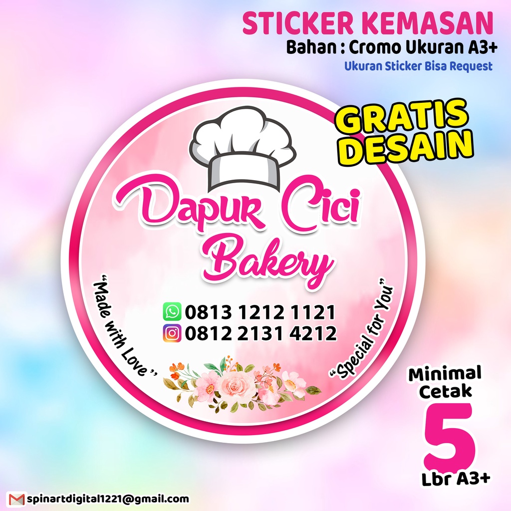 Print FREE DESIGN Cromo A3 Food Product Packaging Stickers | Shopee ...