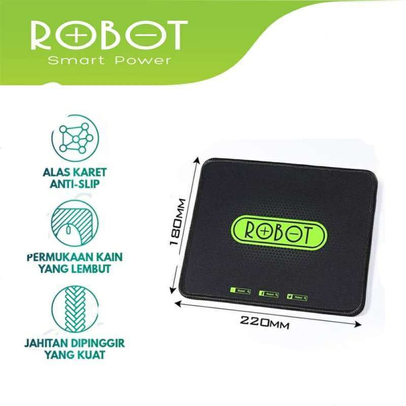 ROBOT RP01 Gaming Mousepad Anti Slip Plain Black Rubber Original ...
