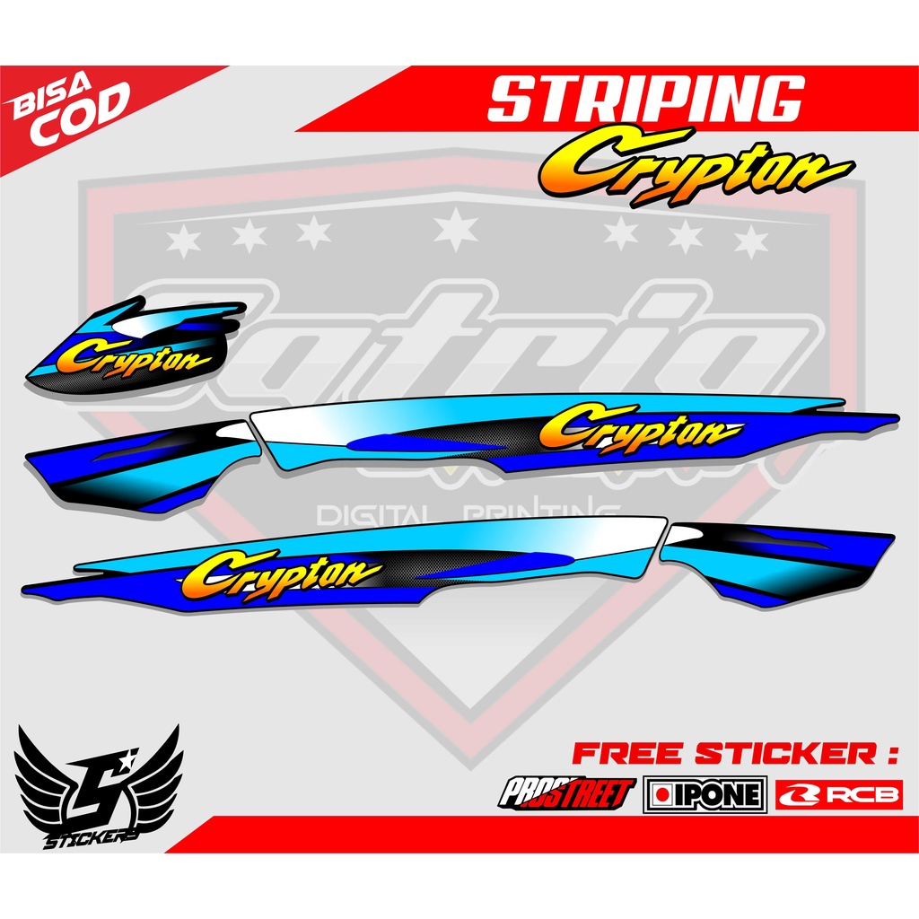 Yamaha CRYPTON Variation STRIPING/CRYPTON Motorcycle LIST STICKER 1995 ...