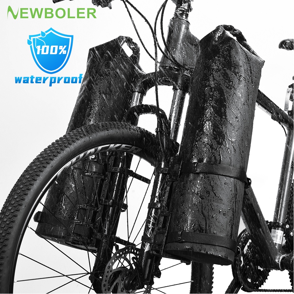 NEWBOLER Portable Waterproof Bike Fork Bag 3L/7L Dry Bag Electric