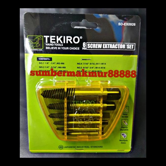 Reverse tap set tekiro screw extractor | Shopee Philippines