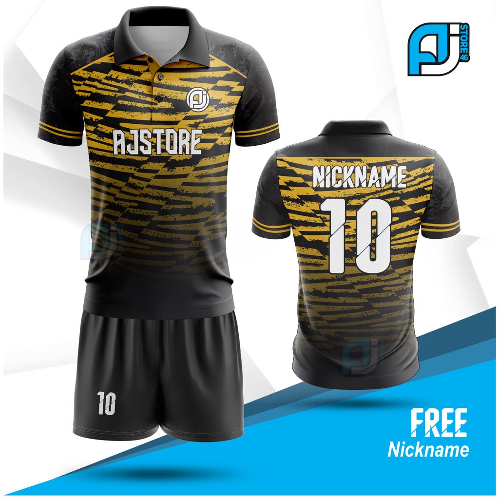 Jersey Football Shirt Printing Futsal Jersey Custom Collar Shopee