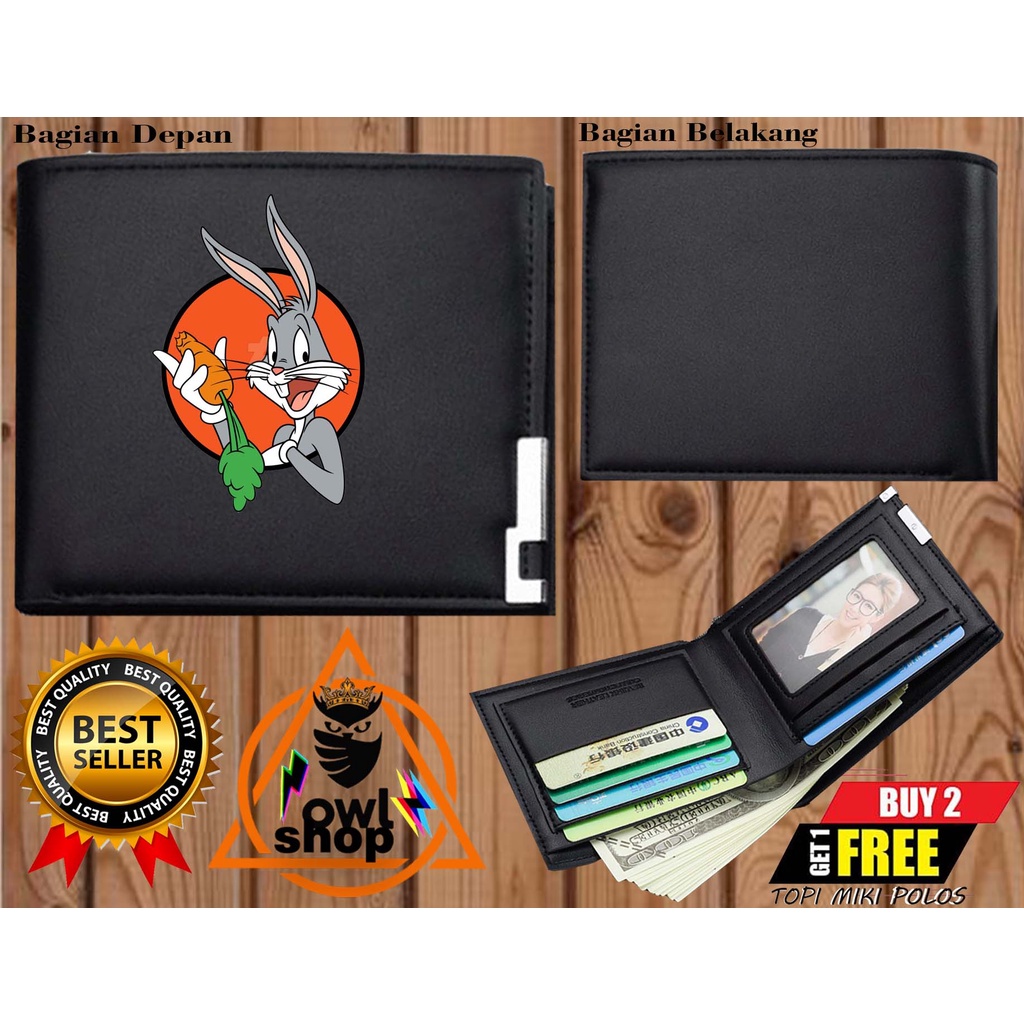 PRIA Men's Wallet Folding THE RABBIT Leather Wallet Men Fashion Letter