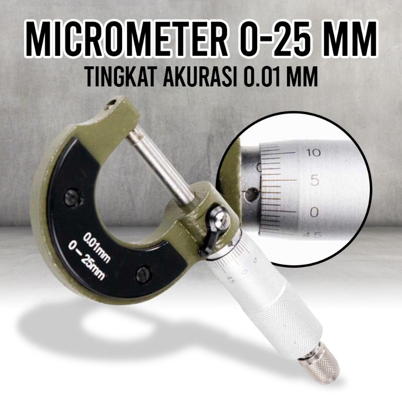 Micrometer Thickness Gauge 025mm Accuracy 0.01mm QST 0008 Shopee