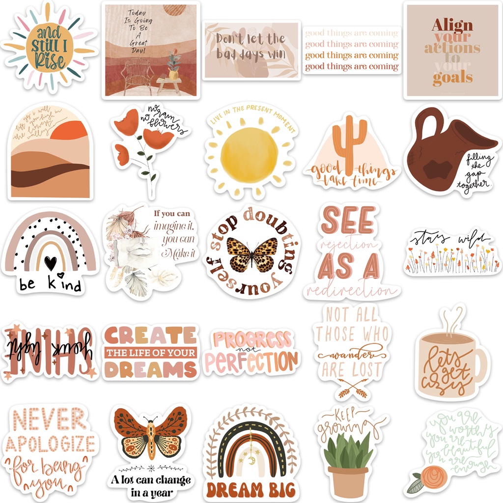 50pcs Boho Style Classic Jesus Christians Religion Sayings Stickers ...