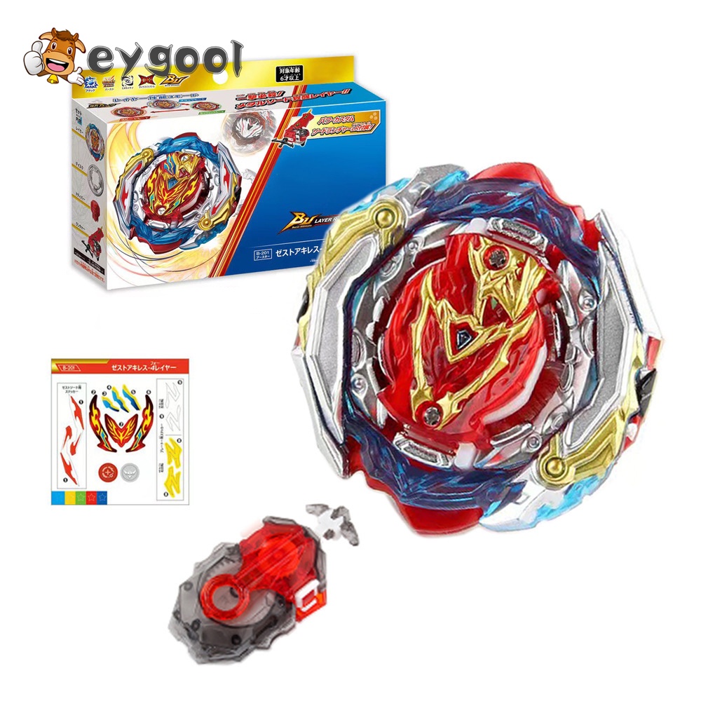 MQ brand Zest Achilles with Sticker Beyblade Burst B-201 Toys for Kids ...