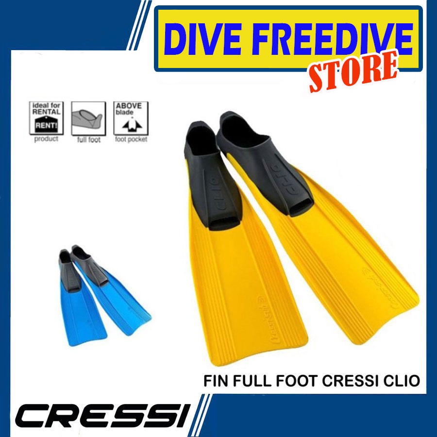 Fin Full Foot Cressi Clio Fins Frog Foot Shoes Diving B-Fin Snorkeling ...