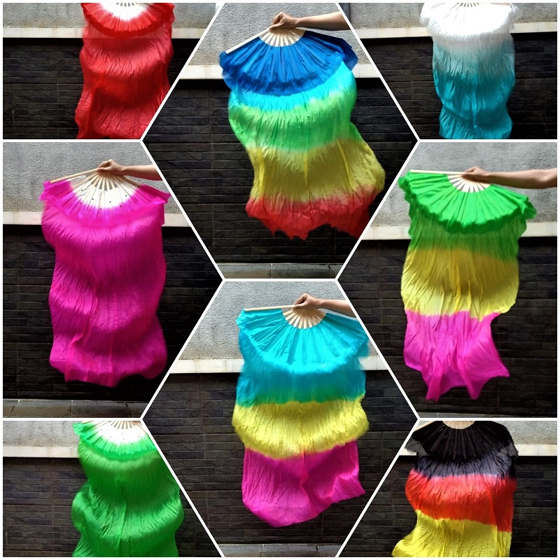 Children's Hand Fan Bamboo Silk Length 120cm Nari Accessories Dance