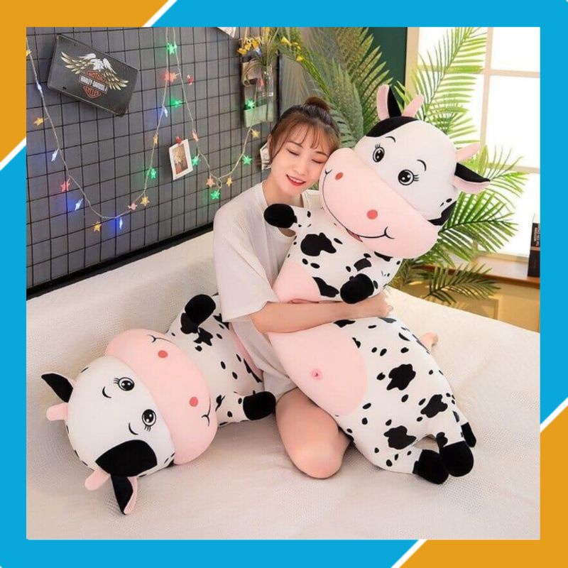 60cm Cow Bolster Doll Standing Cow Doll with Soft SNI Label | Shopee ...