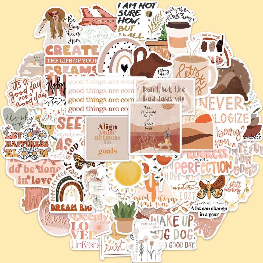 50pcs Boho Style Classic Jesus Christians Religion Sayings Stickers ...