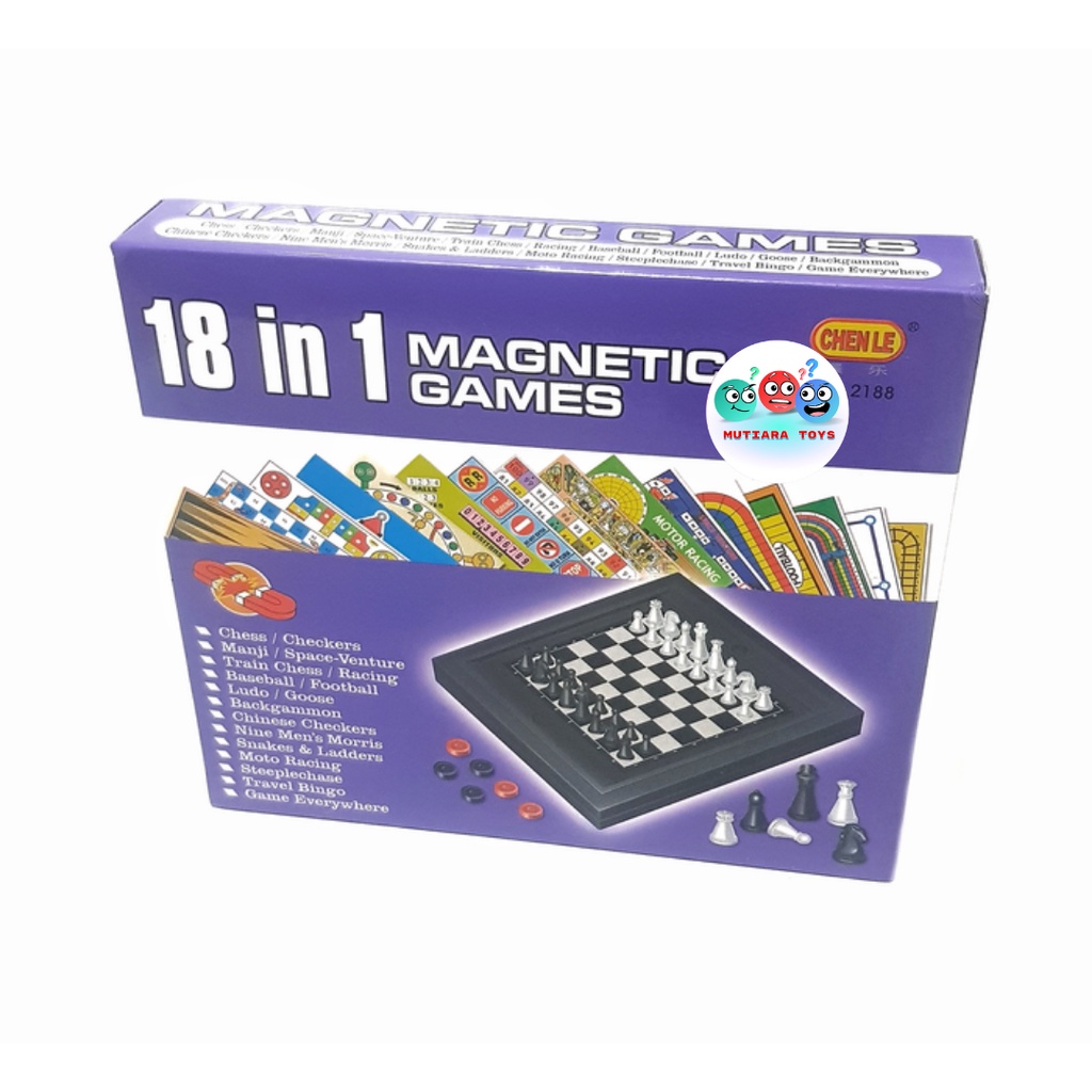 MUTIARATOYS Magnetic Games 18 in 1 No.2188 | Shopee Philippines