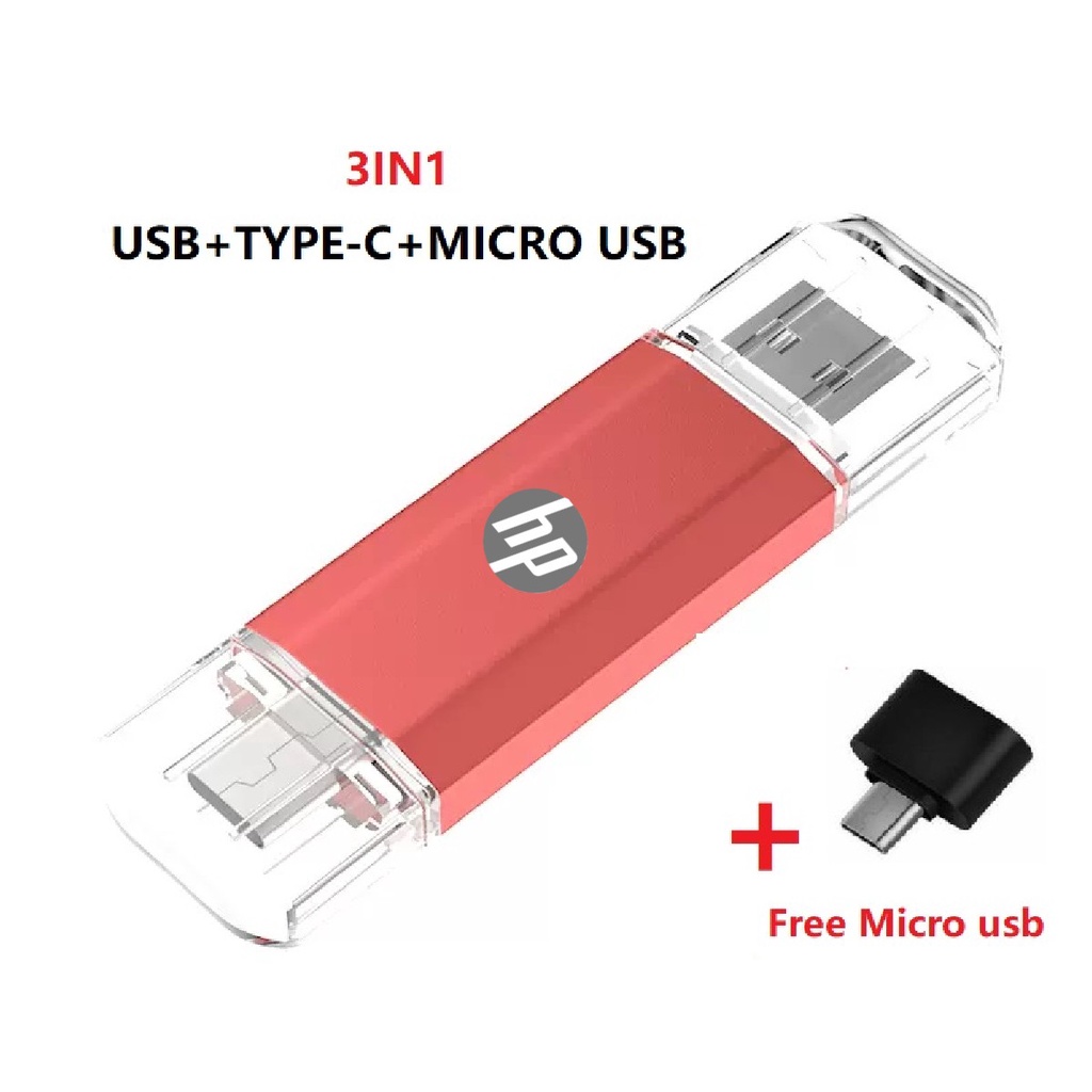 HP flash drive in OTG USB Type C/Micro flash drive 2tb 1tb Pendrive  High speed Pen Drive for Phone/Tablet/PC - Main Image