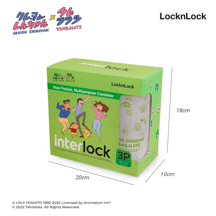 Locknlock Giftset Interlock Jar 3P Crayon Shinchan x Tahilalats ...