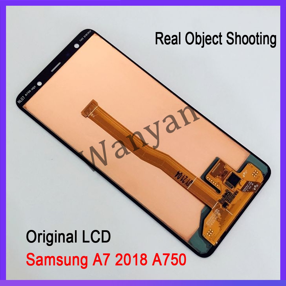 OEM For AMOLED Samsung Galaxy A7 2018 A750 LCD Display Touch Screen  Digitizer With Frame Replacemen