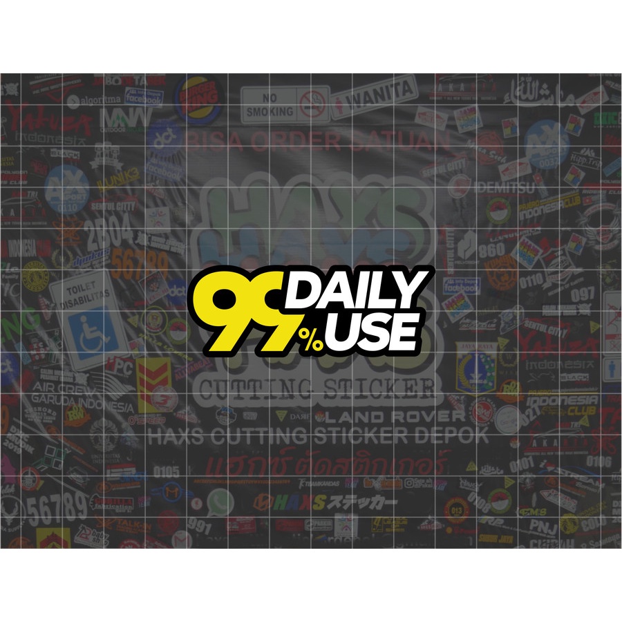 Cutting Sticker 99% Daily Use V2 Size 6 Cm for Motorcycles | Shopee ...