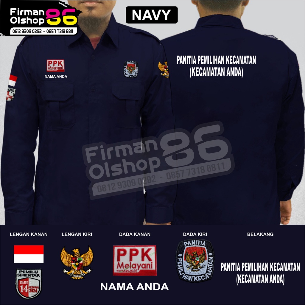 KEMEJA Big SIZE PPK Shirt full Attribute PPK Shirt PPK Uniform District ...