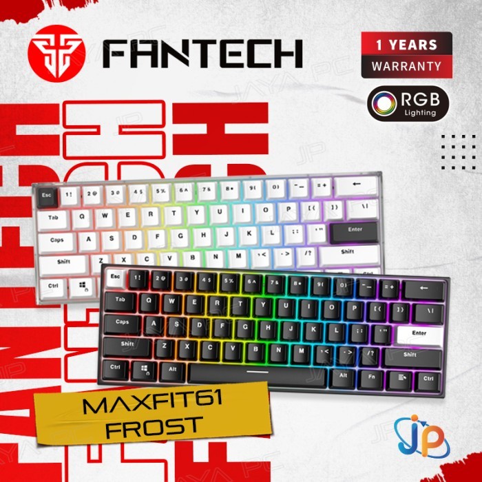 Fantech Maxfit Mechanical Gaming Keyboard Frost Wired Hotswap Rgb