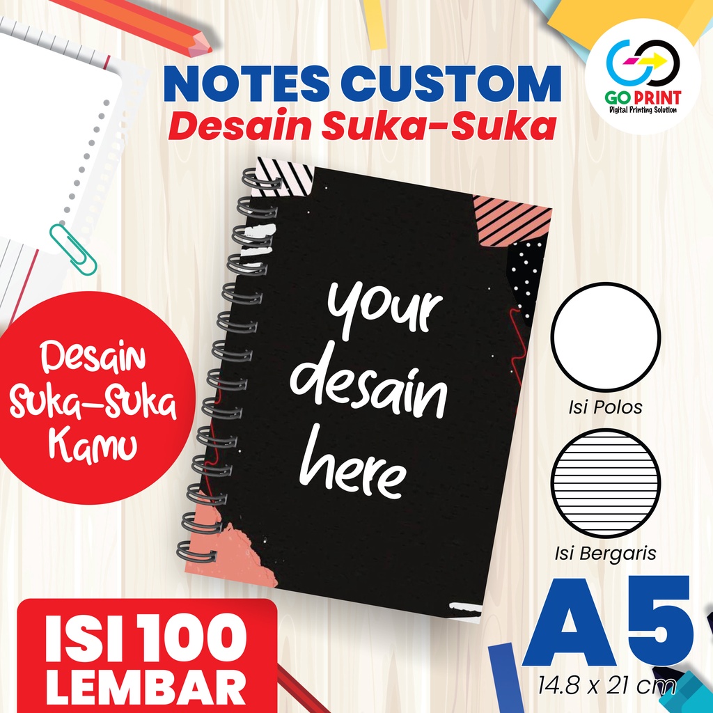 Custom A5 Spiral Notebook/Custom Block Note/Notes/Souvenirs - HVS ...