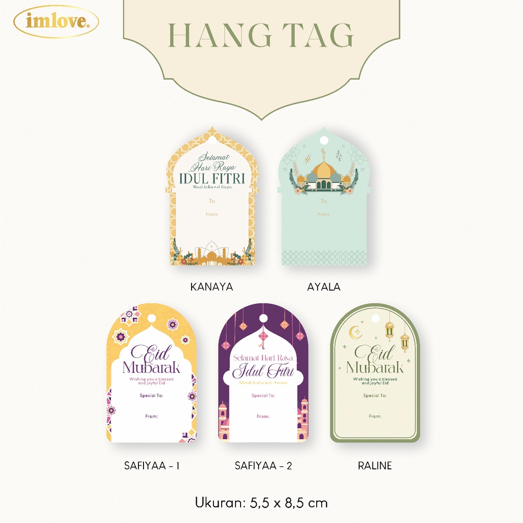 Hang Tag Gift Tag Eid Al-Fitr Greeting Card Hampers Parcel Ramadan ...