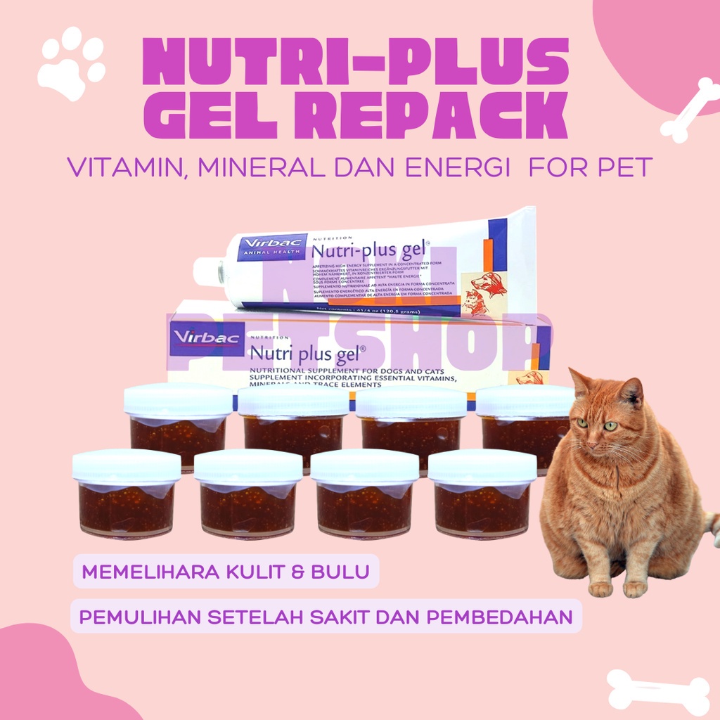 Nutri PLUS GEL VIRBAC VITAMIN Dogs And Cats VITAMIN Cat Supplements Dog